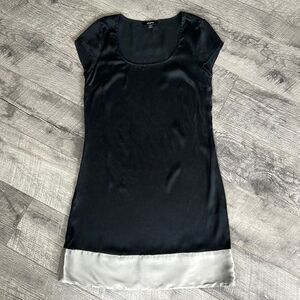 Express 95% silk black gray Mini dress Sz Small